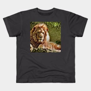 lion painting (leo art, lion king) Kids T-Shirt